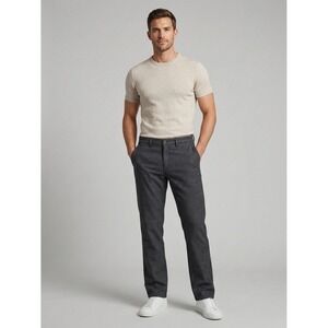 Halsey 44 Mens Stretch Chino Pants Charcoal Gray Straight Leg 34x28
